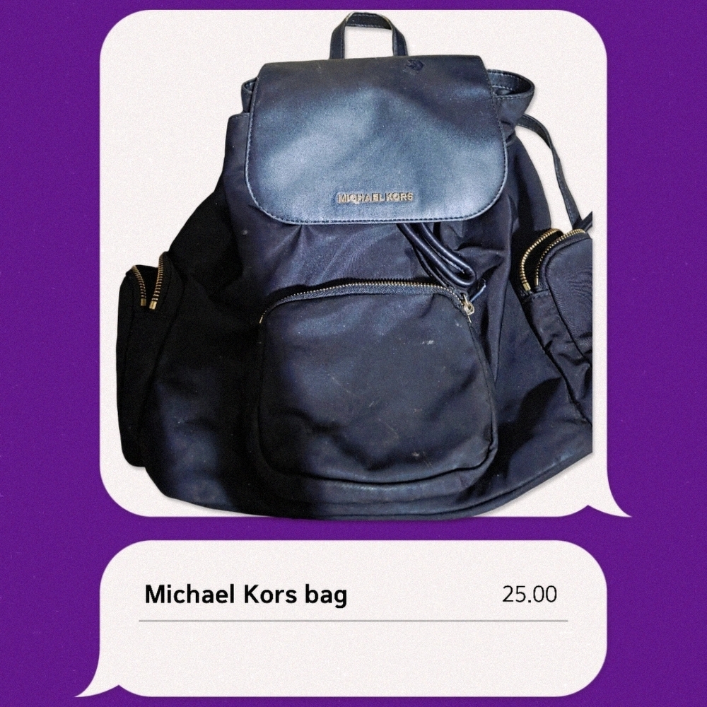 Michael Kors Navy Backpack